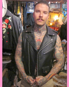 Black Leather Brando Vest