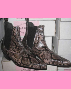 Brown Snake Chelsea Boots