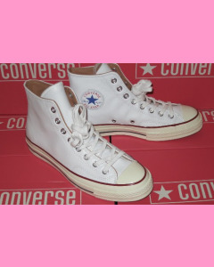 White leather Converse 70`s All Star Hi