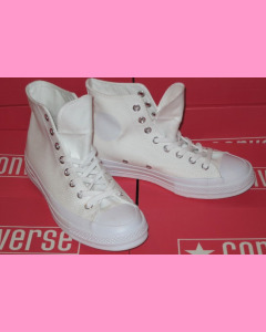 All White Converse 70`s All Star Hi