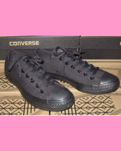 Black Monochrome Converse All Star Ox
