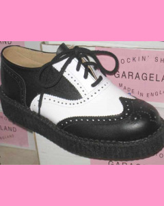 Black and white Brogue Creepers