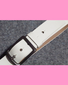 White Dickies Helmsburg Leather Belt