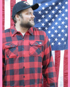 Red Dickies Sacramento Flannel Shirt