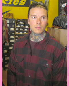 Maroon Dickies Sacramento Flannel Shirt