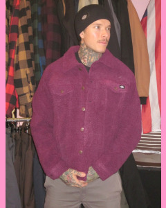 Aubergine Dickies Cawood Sherpa Trucker Jacket