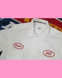 White Dickies Rotonda South Slim Work Shirt