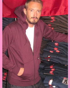 Dickies New Kingsley Zip  Hood, Maroon