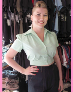 Mint Freddies of Pinewood Work Blouse