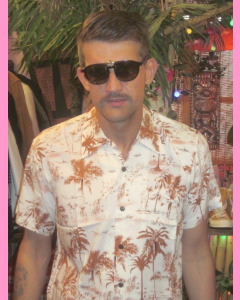 Tan Palma Hawaiian Shirt