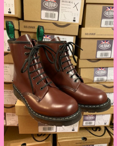 Oxblood Solovair 8 Eye Soft Cap Derby Boot