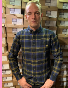 Chocolate and Blue Lyle & Scott Check Shirt