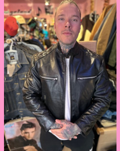 Padded Cafe Racer Leather jacket