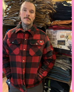 Red Dickies Portland Shirt jacket