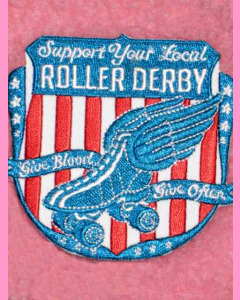 Give Blood Roller Derby Patch