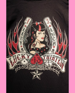Lady Luck print on the back