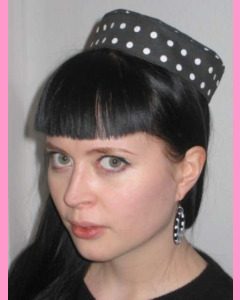 Large Polka Dot Pill Box Hat