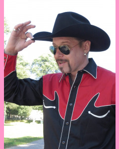 Black and Red Vintage Two-Tone Rockmount Shirt