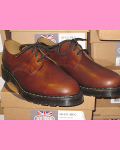 Brown Gaucho Solovair 3 Hole Gibson Shoes