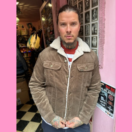 Lee Sherpa Rider Jacket, Truffle Corduroy Garageland