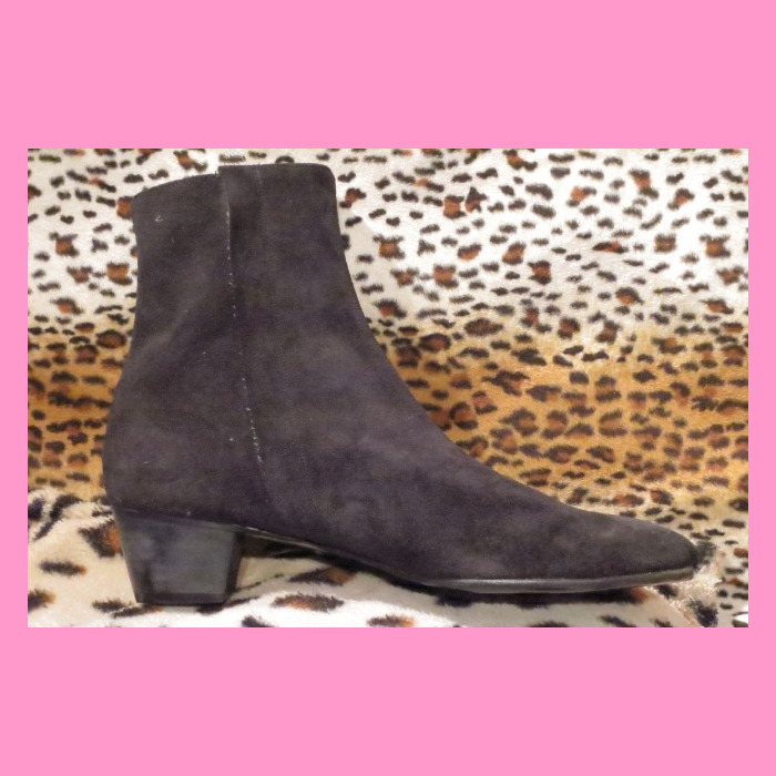 black suede beatle boots