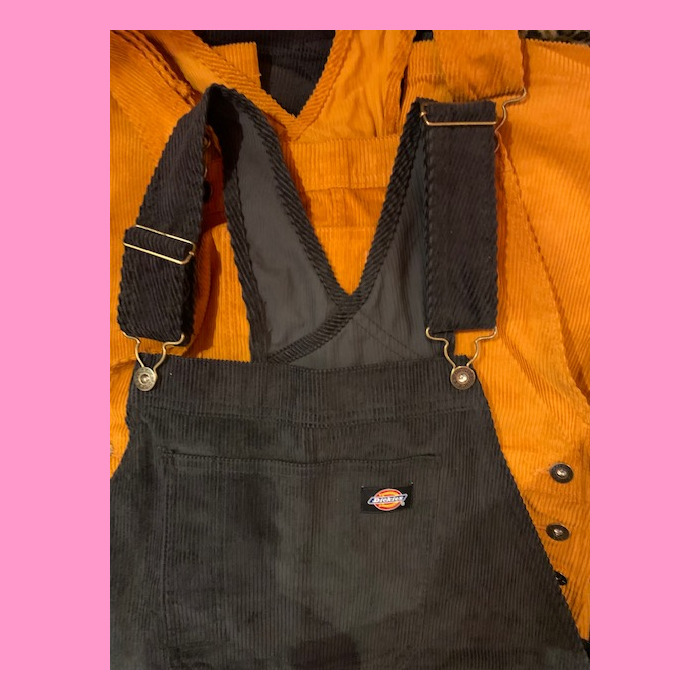 dickies bib overall black
