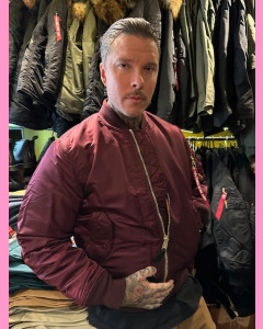 Alpha MA-1 Flight Jacket, Dark Cherry
