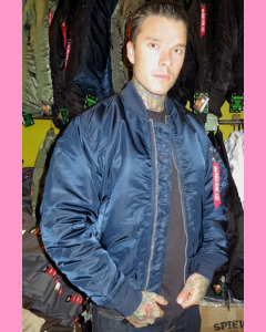 Replica blue Alpha MA-1 Flight Jacket
