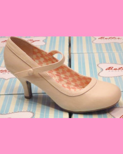 Nude Bettie Page Mary Jane 3 Inch Heel Shoe