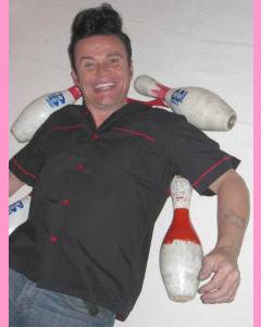 Black and red Classic 50´s Bowling Shirt