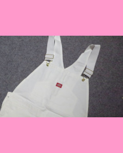 White Dickies Painters Bib Overall