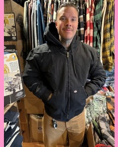 Black Dickies Hooded Canvas Lined Hilham Jacket