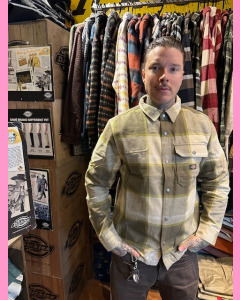 Dickies Nimmons Flannel Shirt, Wood Ash