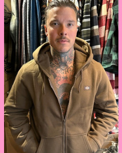 Dickies Oakport Zip Hood, Timber Brown