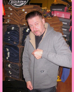 Dark Heather Dickies Frenchburg Sherpa Lined Fleece Zip Hood