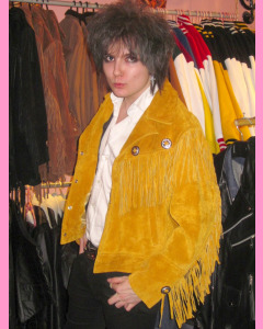 Yellow Suede Fringe Jacket