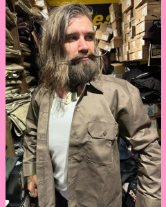 Mushroom Dickies Long Sleeve Work Shirt