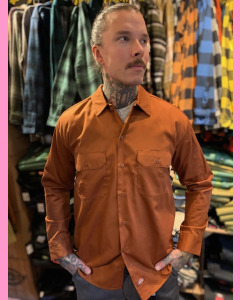 Gingerbread Dickies Long Sleeve Work Shirt