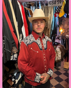 Red,White and Black Scully Pistolero Shirt